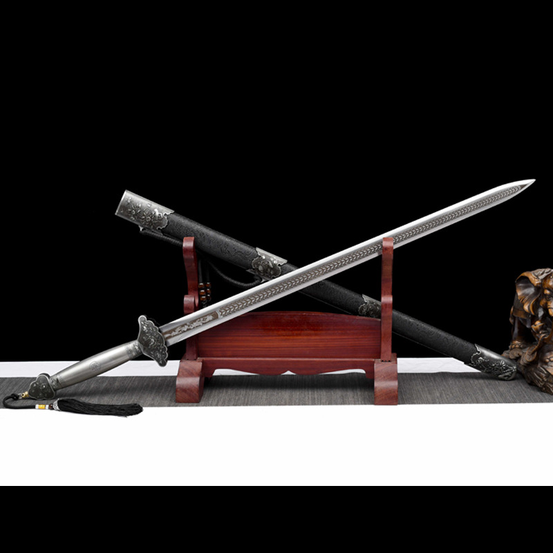 龙泉市刀剑牡丹清剑长剑硬剑镇宅宝剑唐横刀剑工艺品冷兵器未开刃