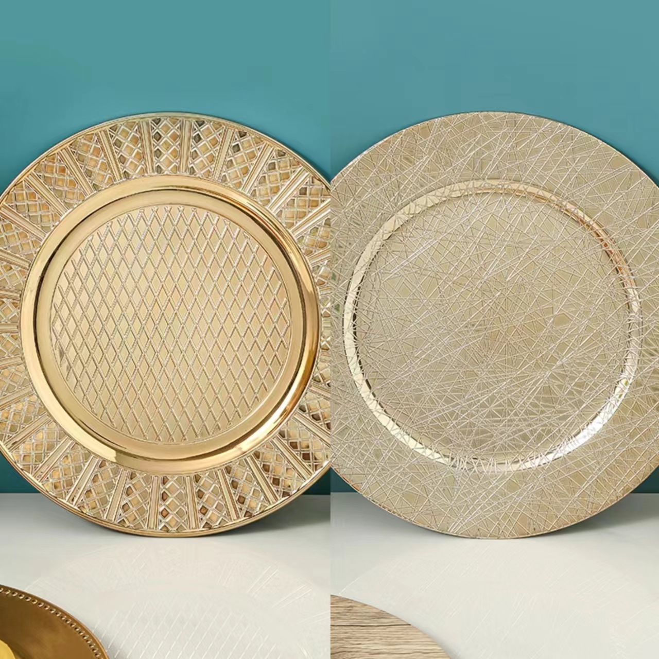 2024 nuevo patrón europeo bandeja de frutas bandeja de conchas hotel retro banquete bandeja de almohadilla de comercio exterior color puede ser fijo al por mayor