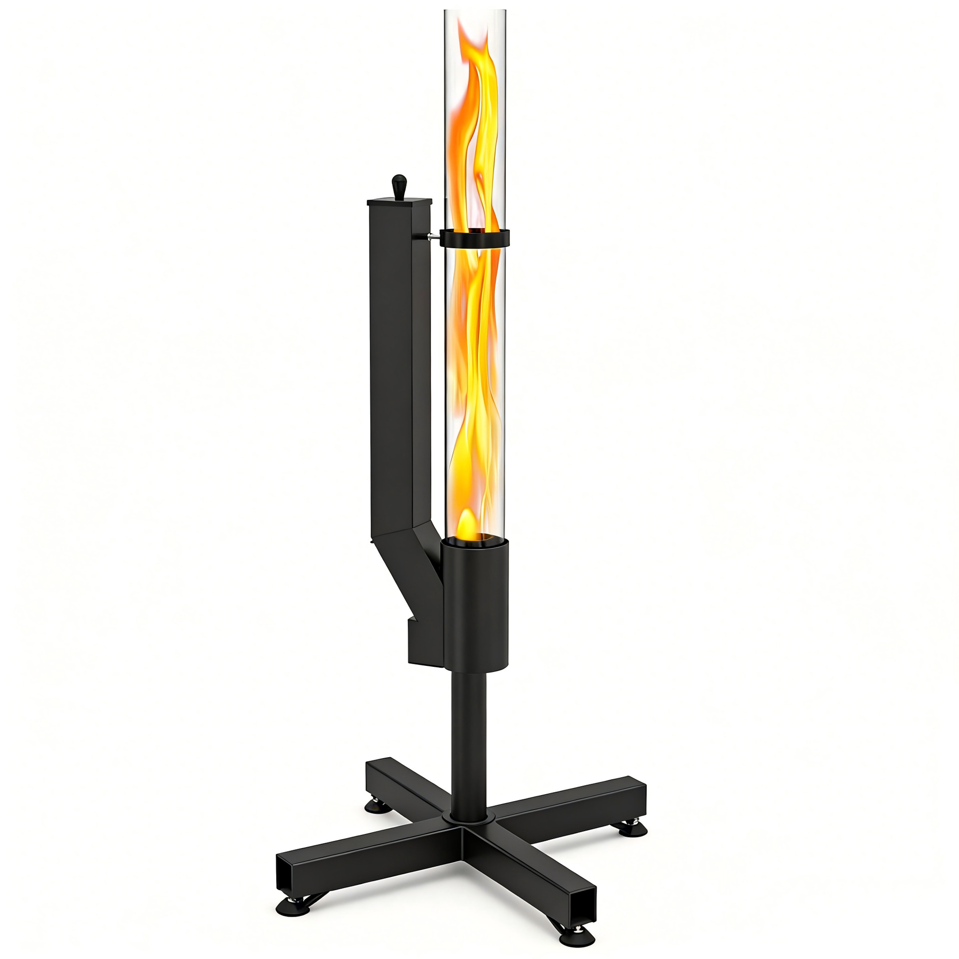 Estufa de cohete de leña vertical, lanzacohetes, estufa de calefacción de patio, campamento al aire libre, estufa de pellets de invierno, estufa de calefacción