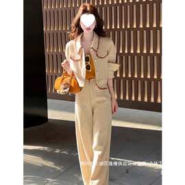 厂家直销轻奢感女人味套装2025秋季新款时尚轻奢气质小香风外