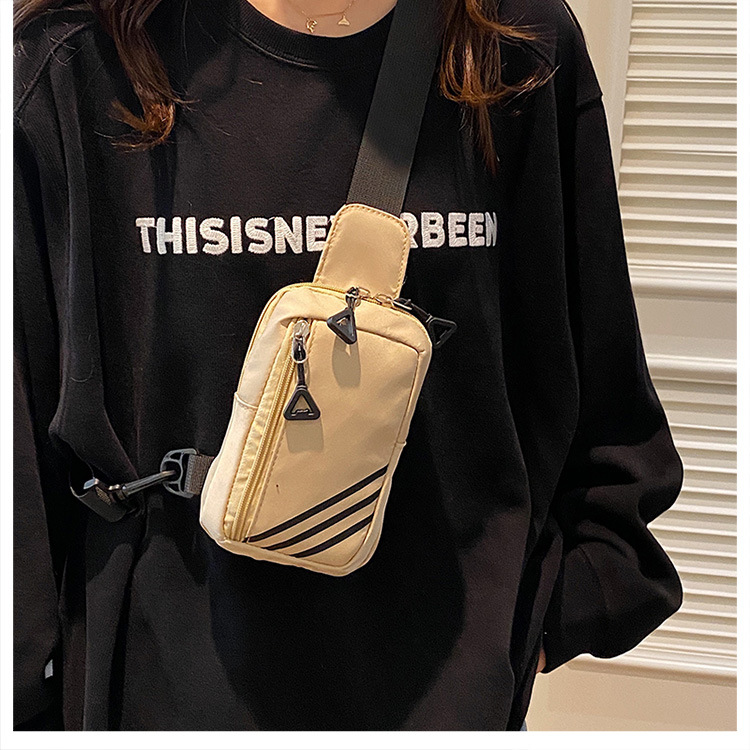 Fashionable crossbody phone bag, niche chest bag, mini crossbody bag, casual Japanese sporty small bag, light and simple single-shoulder bag undefined