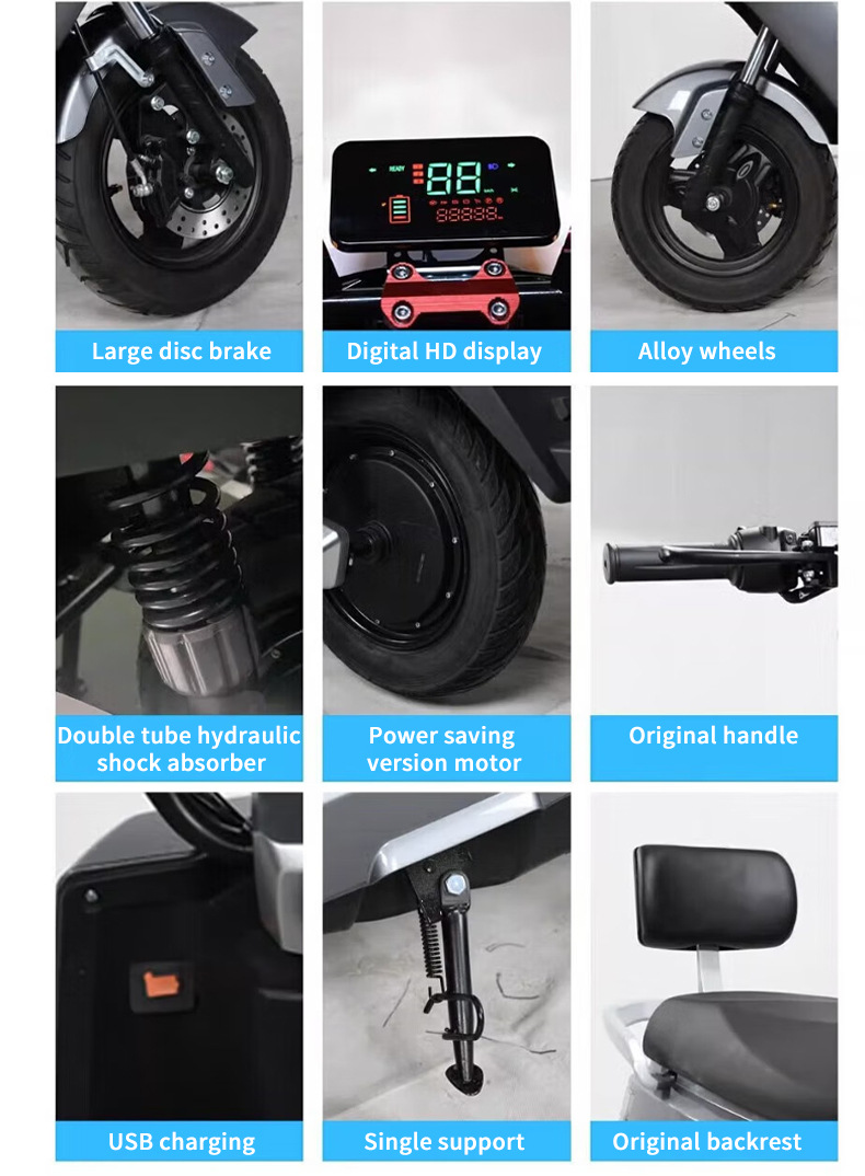 Directly Supplied from the Manufacturer, Customizable, Ce Certified High-Speed Electric Motorcycles and High-Performance Electric Scooters