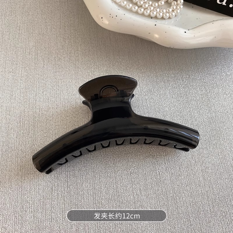 中号抓夹女新款后脑勺鲨鱼夹高级气质发夹小号发量少盘发夹子头饰|undefined