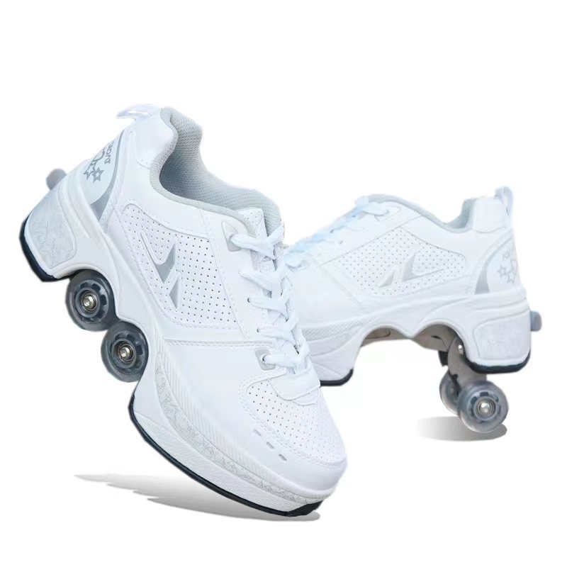 In-Stock Manufacturer's Dual-Purpose Transformable Shoes, Four-Wheel Roller Skates That Can Be Used for Walking and Skating, Cross-Border Preferred Choice In-Stock Manufacturer's Dual-Purpose Transformable Shoes, Four-Wheel Roller Skates That Can Be Used for Walking and Skating, Cross-Border Preferred Choice