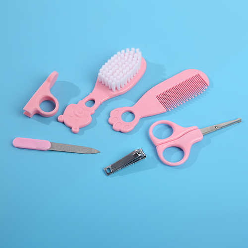 Baby care product set Baby comb brush scissors care tool kit Baby care 6-piece set