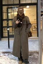 呢子大衣女秋冬季高级感毛呢外套2025新款小个子亚马逊一件包邮