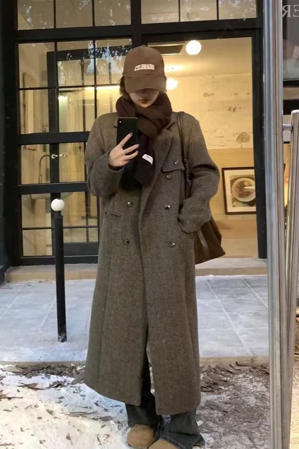 呢子大衣女秋冬季高级感毛呢外套2025新款小个子亚马逊一件包邮