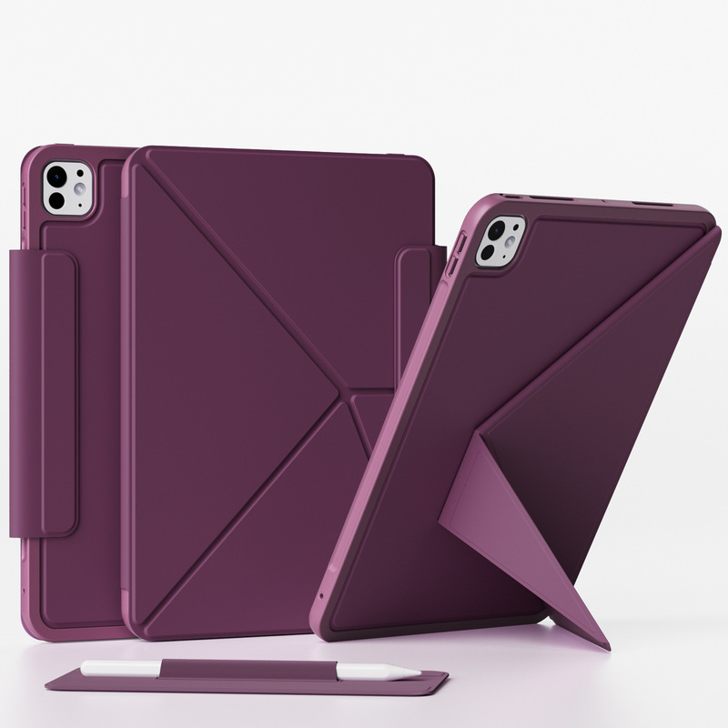 适用iPad air13双面夹磁吸pro11搭扣保护壳ipad11变形支架皮套|undefined