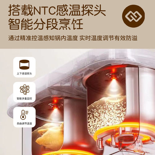 Kamijie Dual-Pan Electric Rice Cooker, Household Smart Integrated Dual-Color Multifunction Separated Electric Cooker, Factory Wholesale