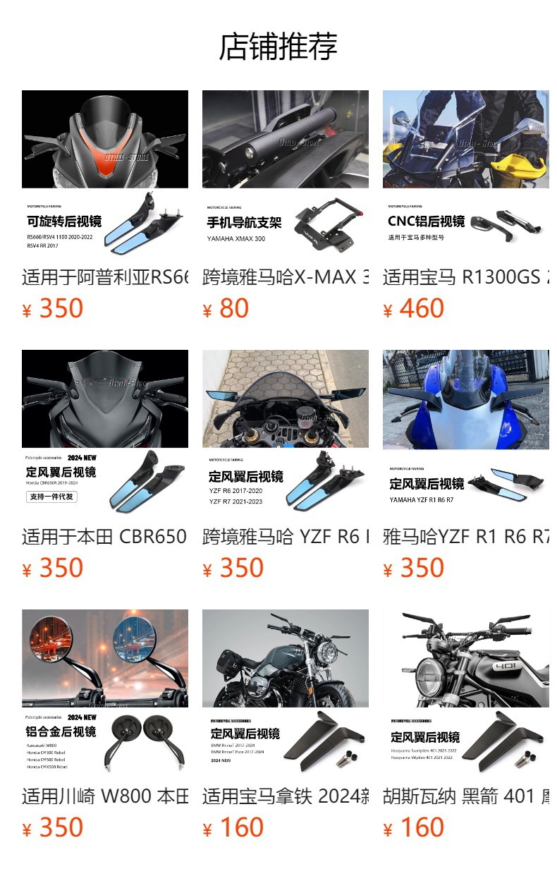 Motorcycle modification parts Yamaha TMAX 560 2022-2024 new fixed wing rearview mirror cross-border