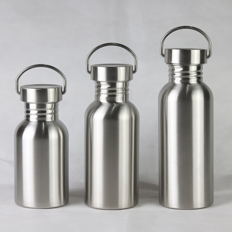 304 tazas de acero inoxidable hervidor deportivo portátil al aire libre de gran capacidad hervidor de acero inoxidable botella de boca americana de una sola capa