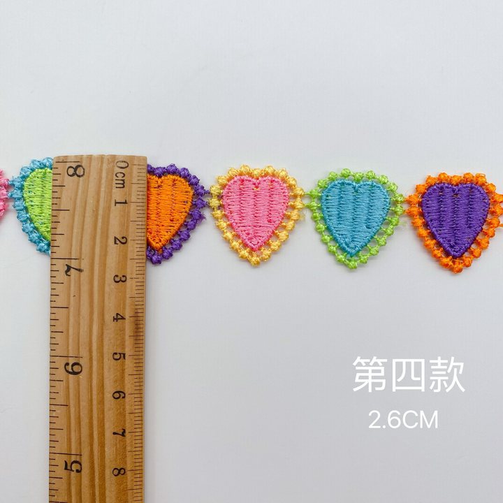 Color de encaje Ropa Decoración Lolita Cuff accesorios amor multicolor poliéster luz código de barras de encaje