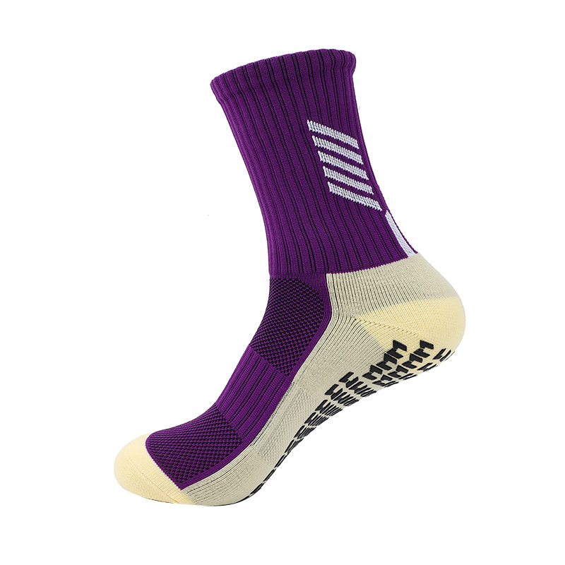 Calcetines de fútbol de media caña unisex para entrenamiento/competición, suela de toalla reforzada，antideslizantes