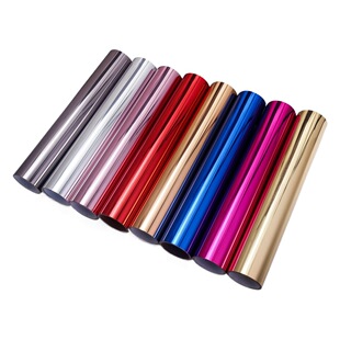 Xin textile embroidery mirror laser engraving film soft metal heat transfer film Hot stamping stretchable soft metal Hot Stamping film
