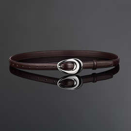 定制细腰带高级感女装配饰牛皮皮带女生韩版质感通勤真皮腰带开模