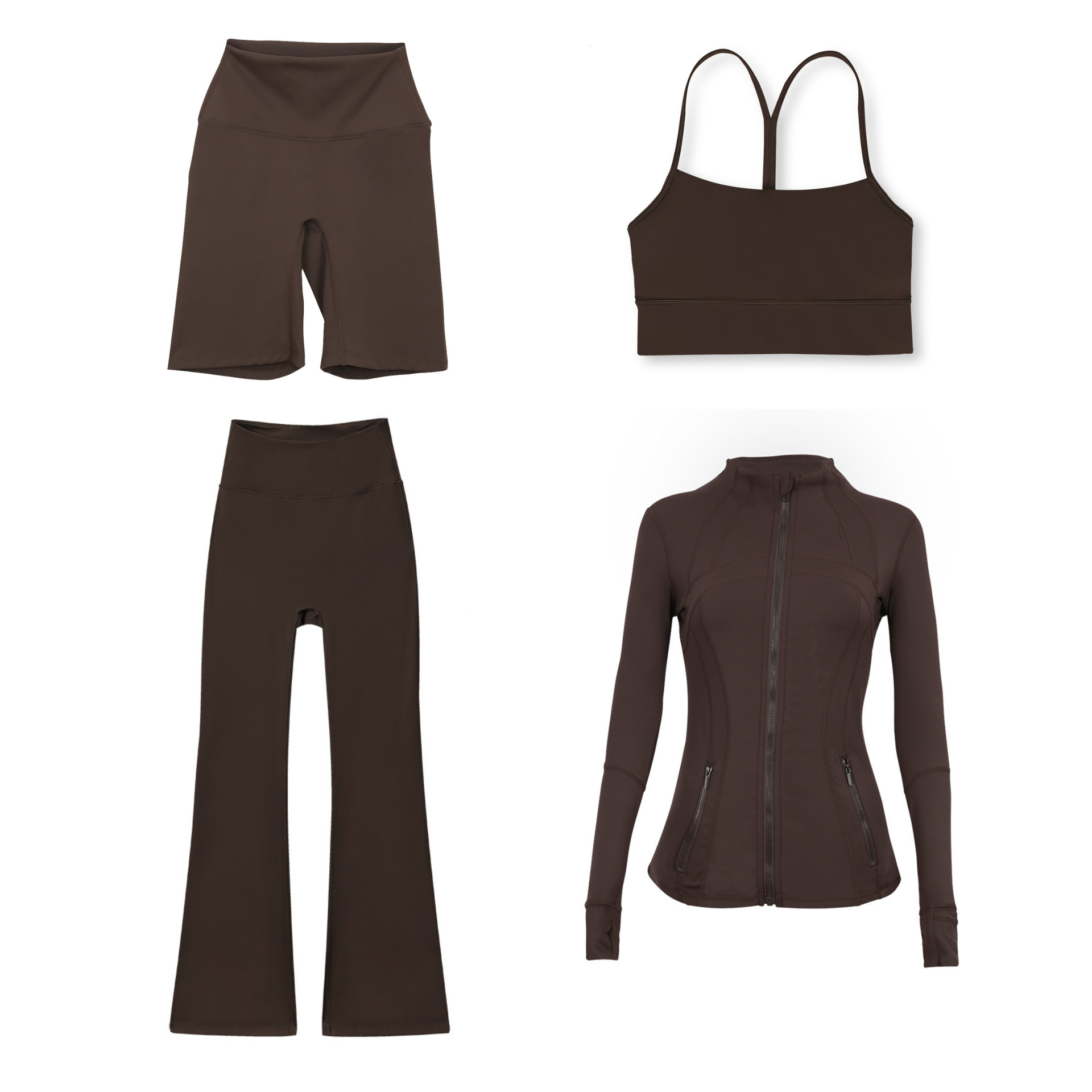 Dames sportjas en flare broek active set vierdelig_voghion.com