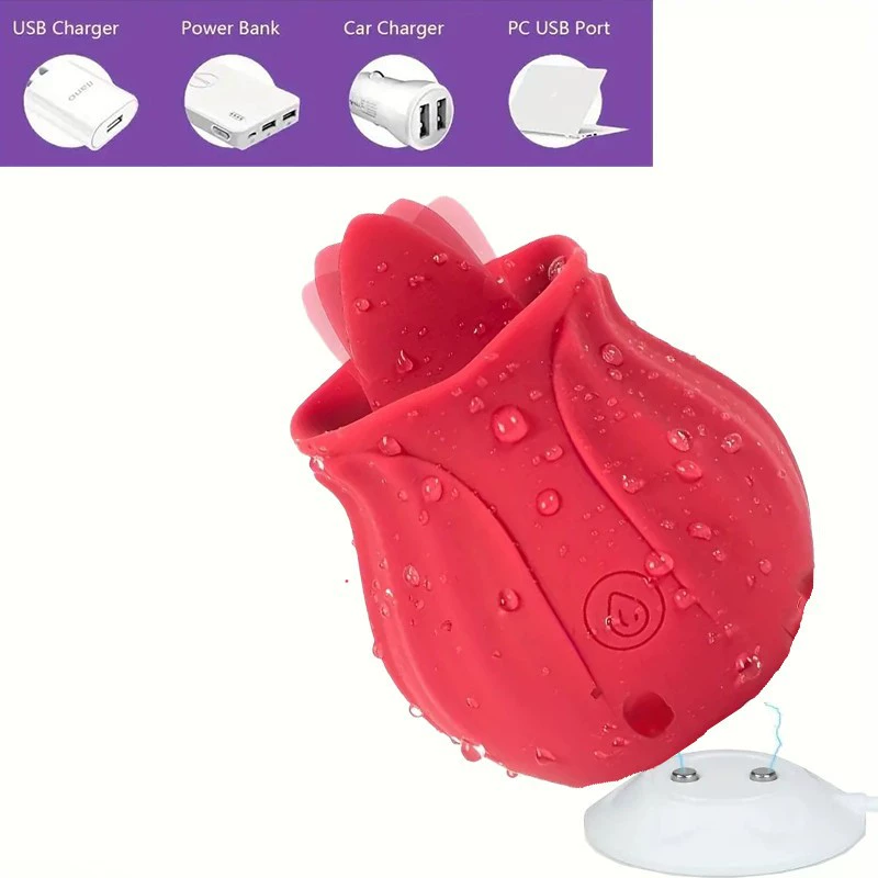 Meeting the Rose Penguin.Tongue cunnilingus for women masturbating and stimulating clitoris adult sex toys