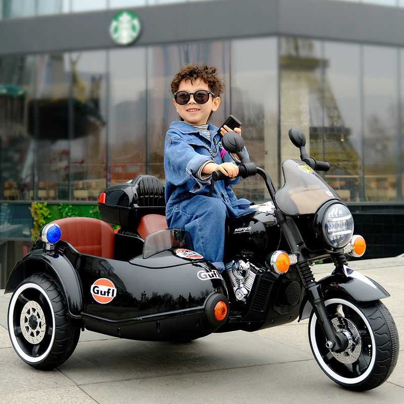 Pikage bandolera doble niño motocicleta eléctrica bebé motocicleta grande batería coche doble tracción fábrica al por mayor