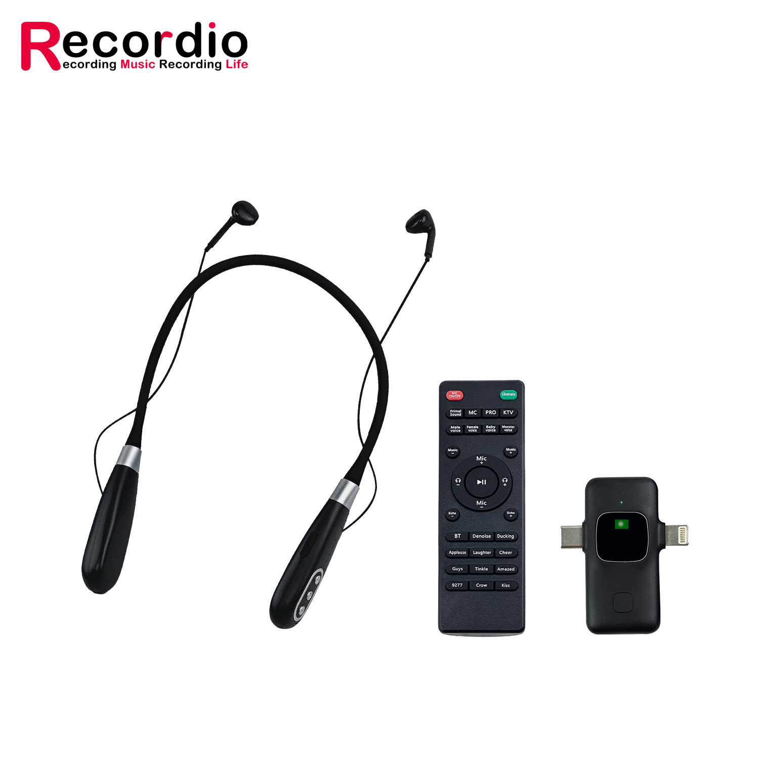 Cross-border E8 Live Sound Card Headset Built-in Sound Card Press Remote Control Headset with Microphone Live Recording Manufacturer