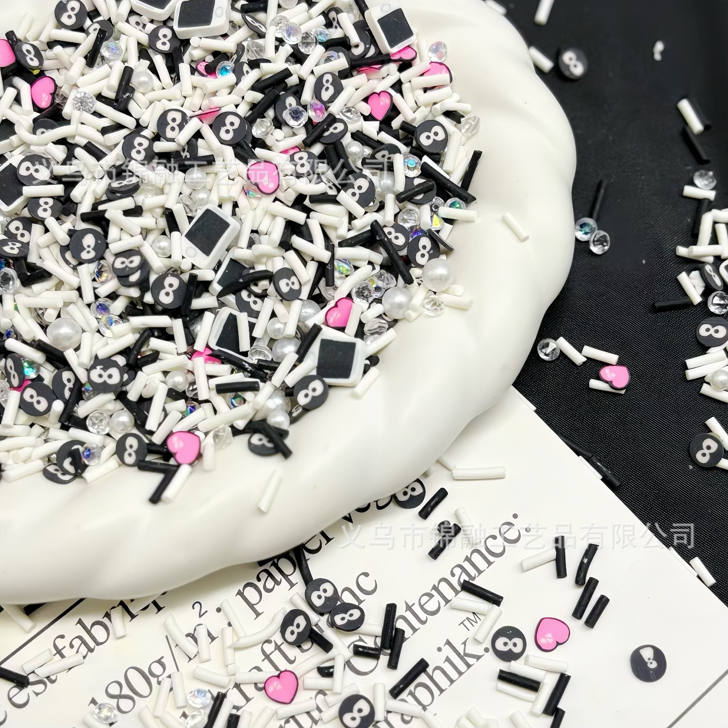 Black and white mobile phone mixed soft clay tablets