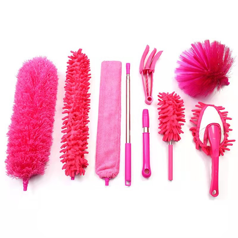 Cruz-frontera plumero retráctil plumero combinación traje chenille hogar limpieza eliminación de polvo herramienta