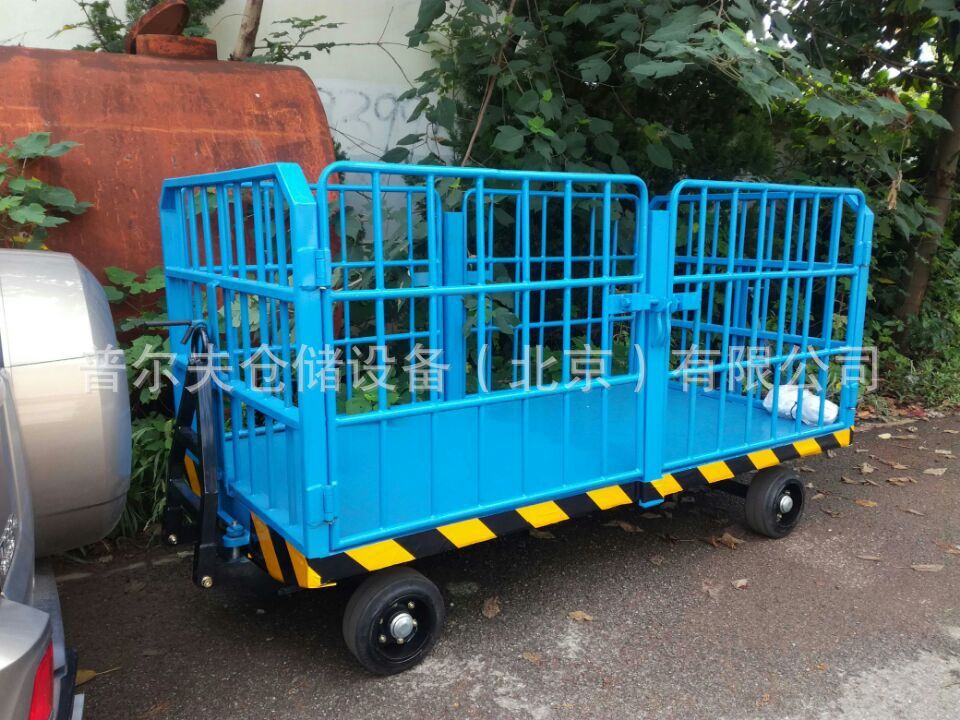 厂区车间内转运工具车物流场地搬运车叉车牵引平板车拖车挂车