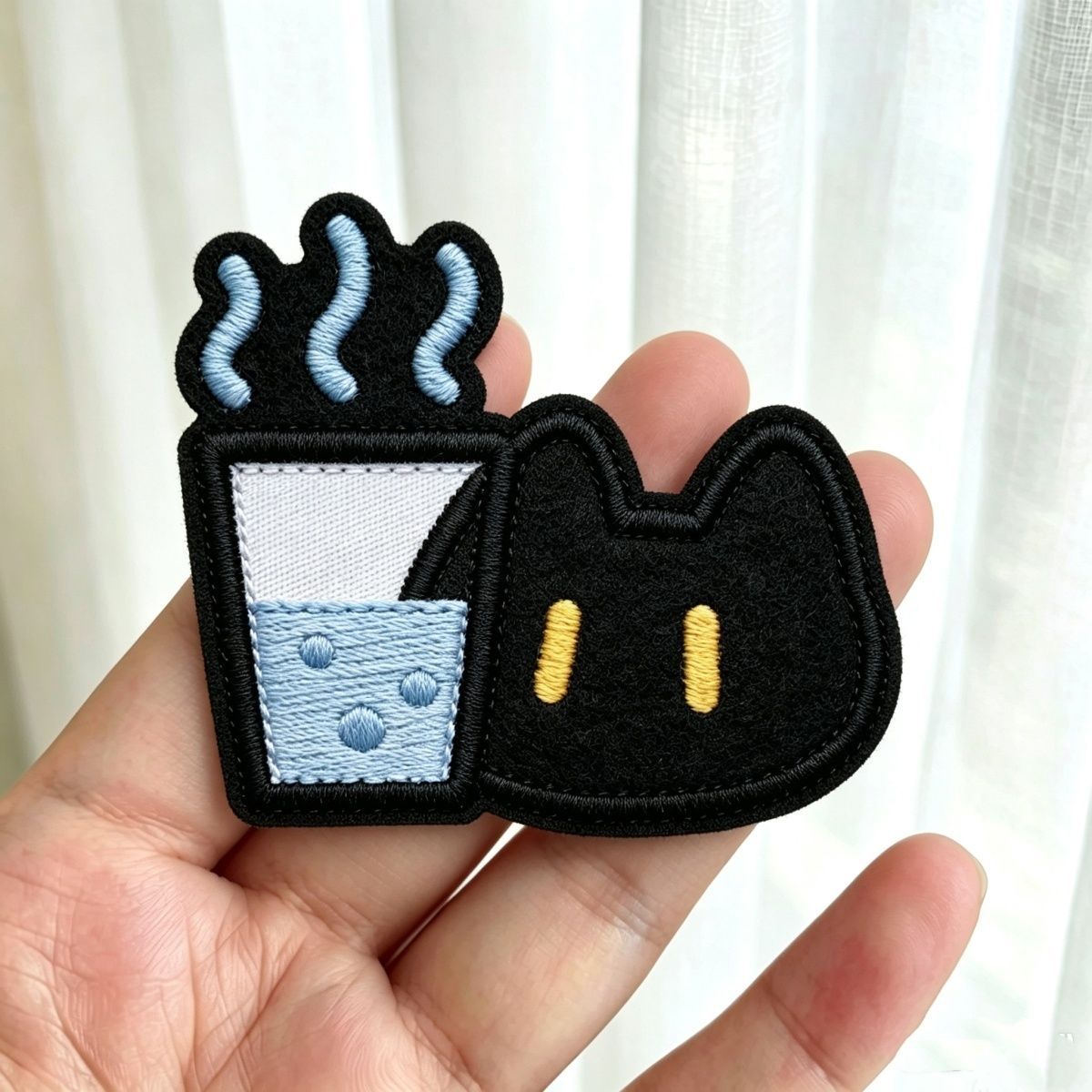 Little Black Cat Worker Bangs Sticker Cute Girly Seamless Hair Styling Versatile Hair Accessory Magic Tape Wholesale