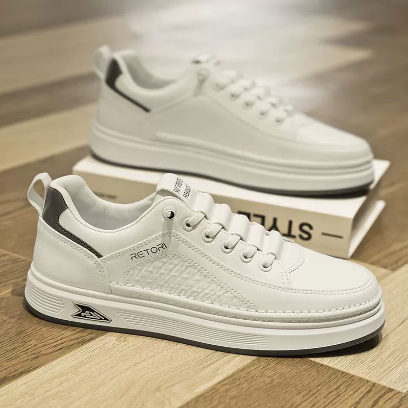 2025 взрывоопасная мягкая кожаная ножная мужская обувь трансграничная мягкая подошва, дикая повседневная повседневная кожаная обувь