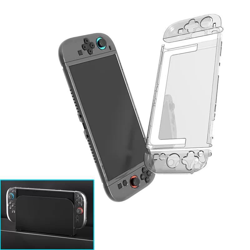 Защитный чехол для Nintendo Switch 2 кристальный чехол тонкий разделенный PC жесткий защитный чехол NS 2TPU мягкий чехол для хранения