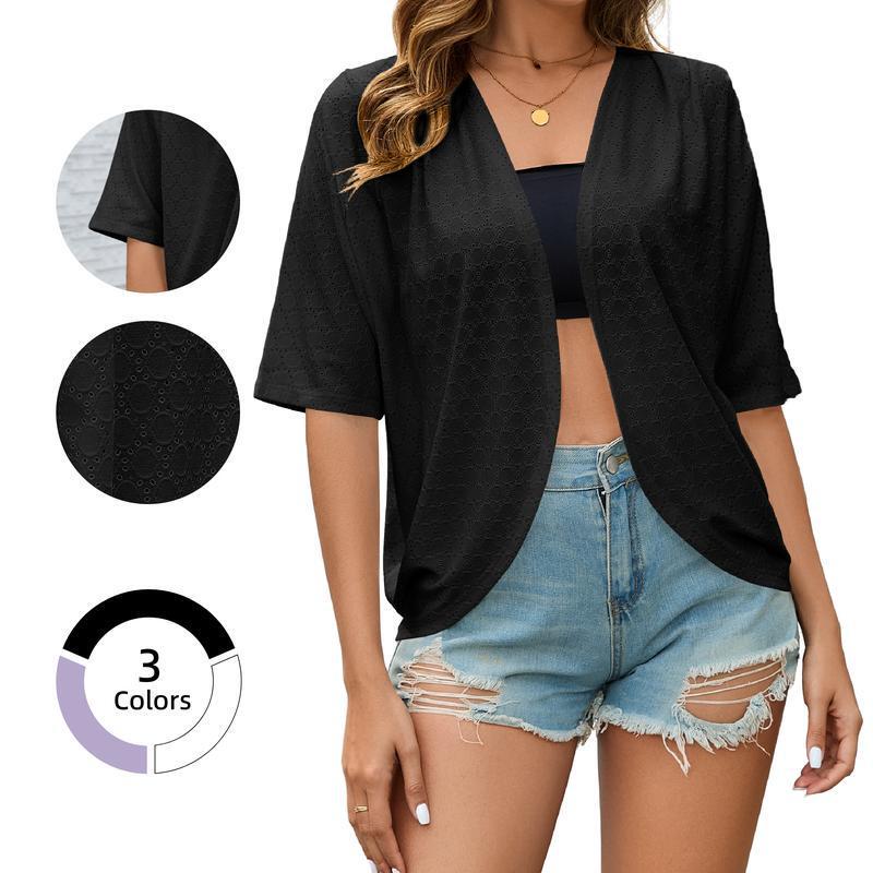 P 29227 Solid Raglan 3/4 Sleeve Knit Cardigan P 29227 Solid Raglan 3/4 Sleeve Knit Cardigan