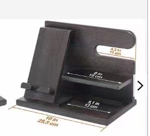 Llavero de madera soporte de la cartera reloj de los hombres regalo especial cumpleaños mesita de noche tableta billetera de almacenamiento