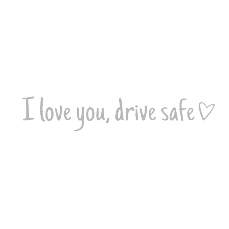 ILY Drive Safe Conducción segura pegatinas de etileno para automóviles para pegatinas decorativas de espejos retrovisores
