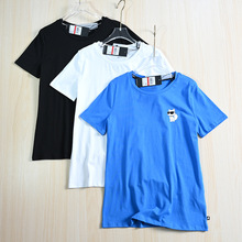 思琪女装 253/3 美系K尔 棉质胶印小卡通猫咪圆领修身休闲短袖T恤