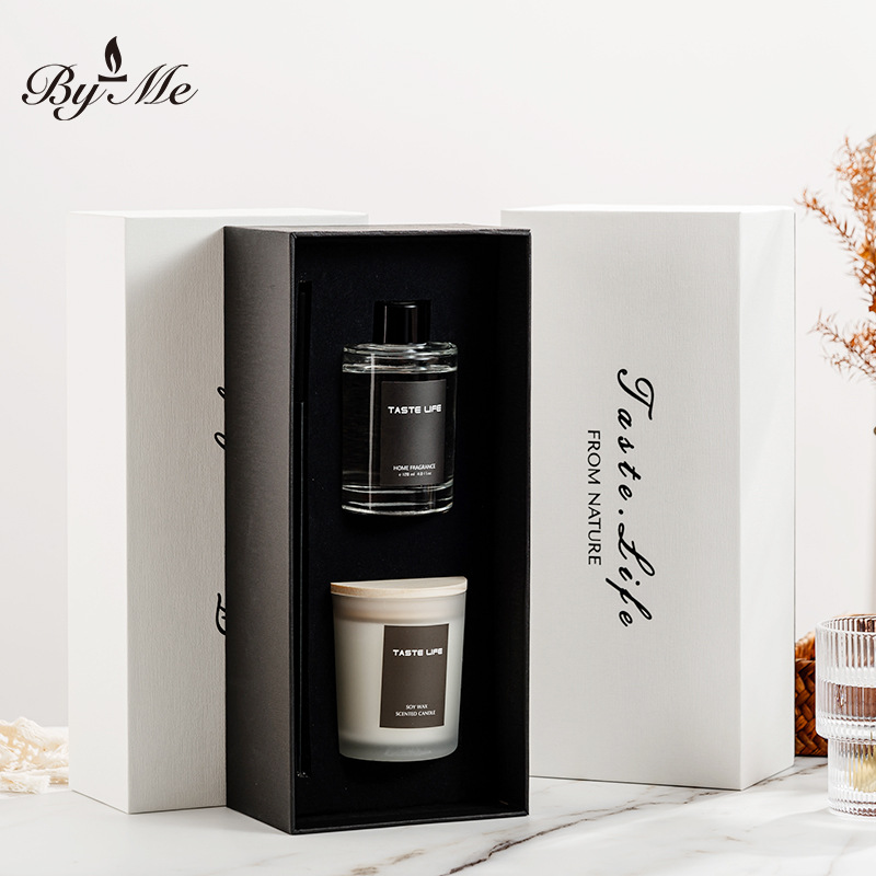 BYME大豆蠟香薰蠟燭禮盒套裝taste life無火香氛伴手禮品生日禮物