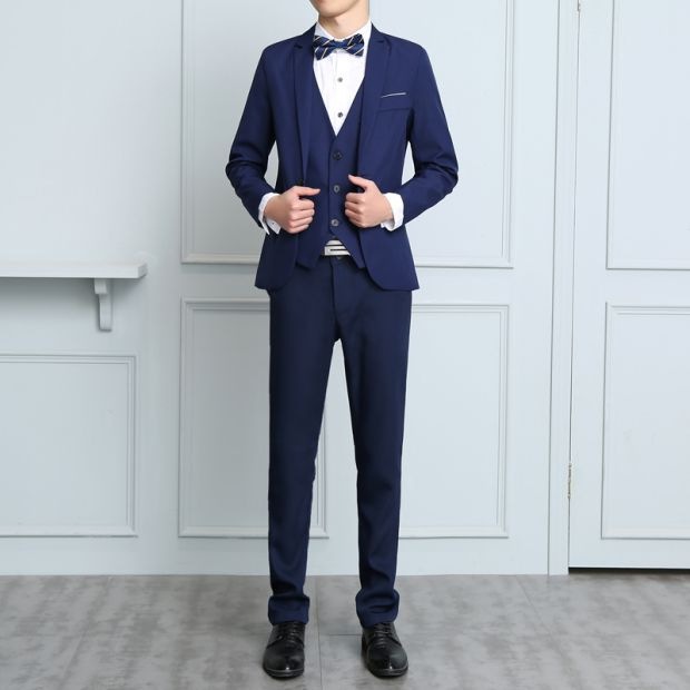 Traje traje de los hombres slim fit negocio casual profesional formal traje chaqueta estudiante universitario entrevista mejor hombre novio vestido