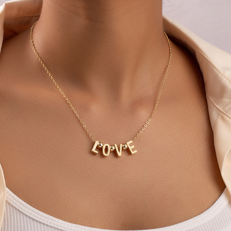 Fashion Letter Alloy Plating Necklace