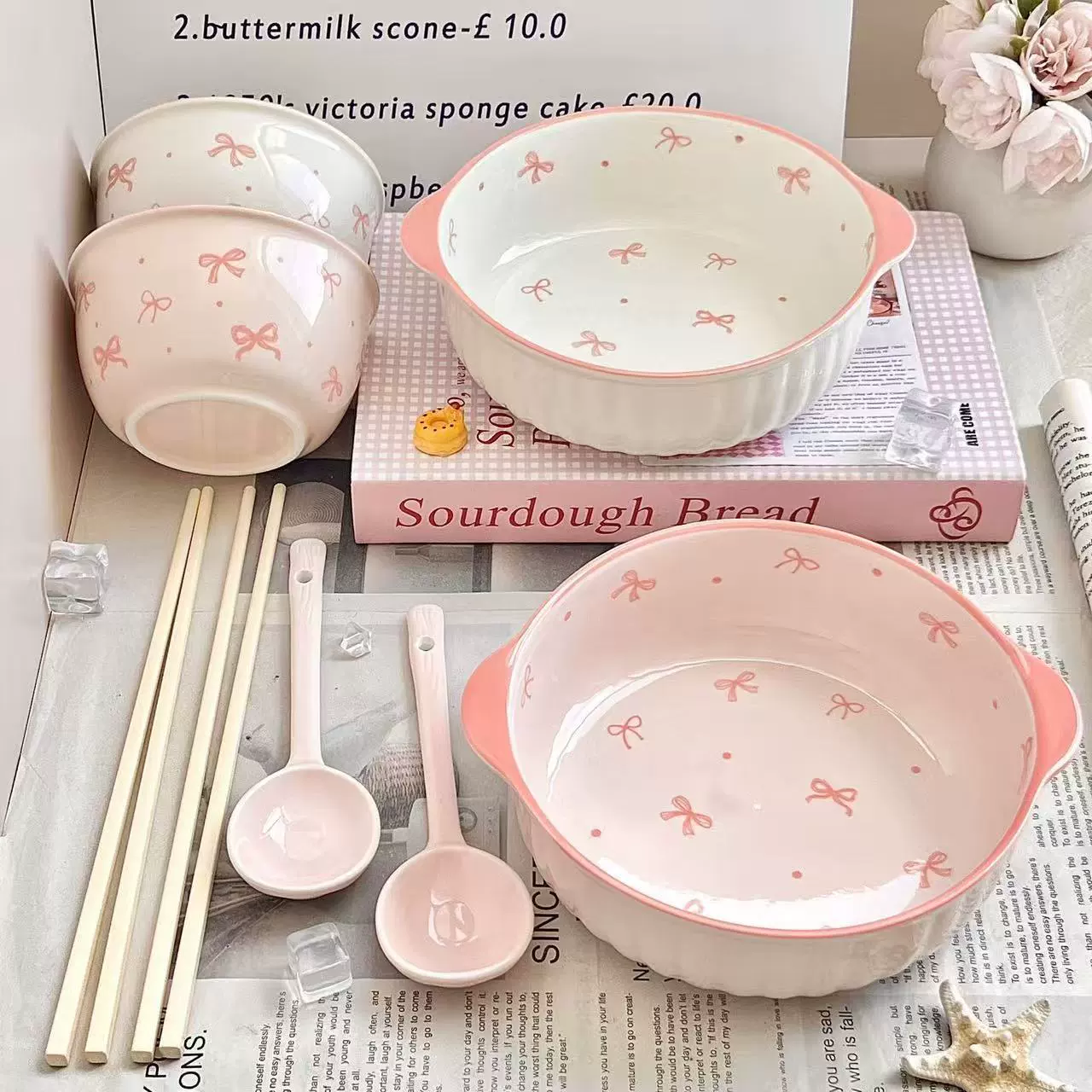 Ceramic high quality set, pack from foam, tableware