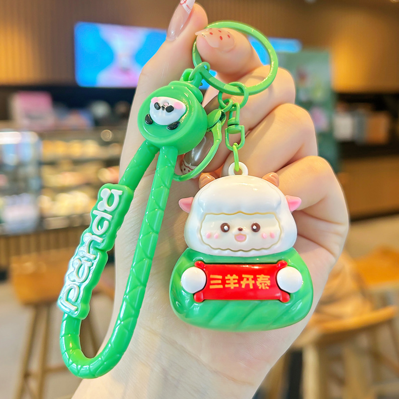 2025 nuevo estilo zodiaco zodiaco zongzi llavero lindo dibujos animados dragón serpiente caballo muñeca pareja mochila bolso colgante