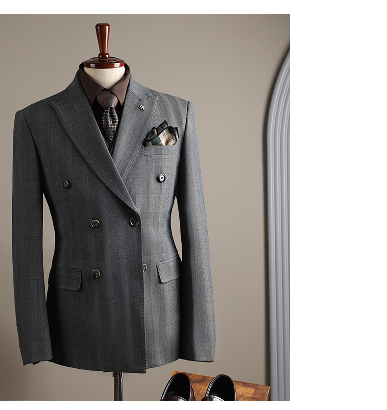 Men's Slim Fit Suit Professional Business Formal Wedding Attire_voghion.com