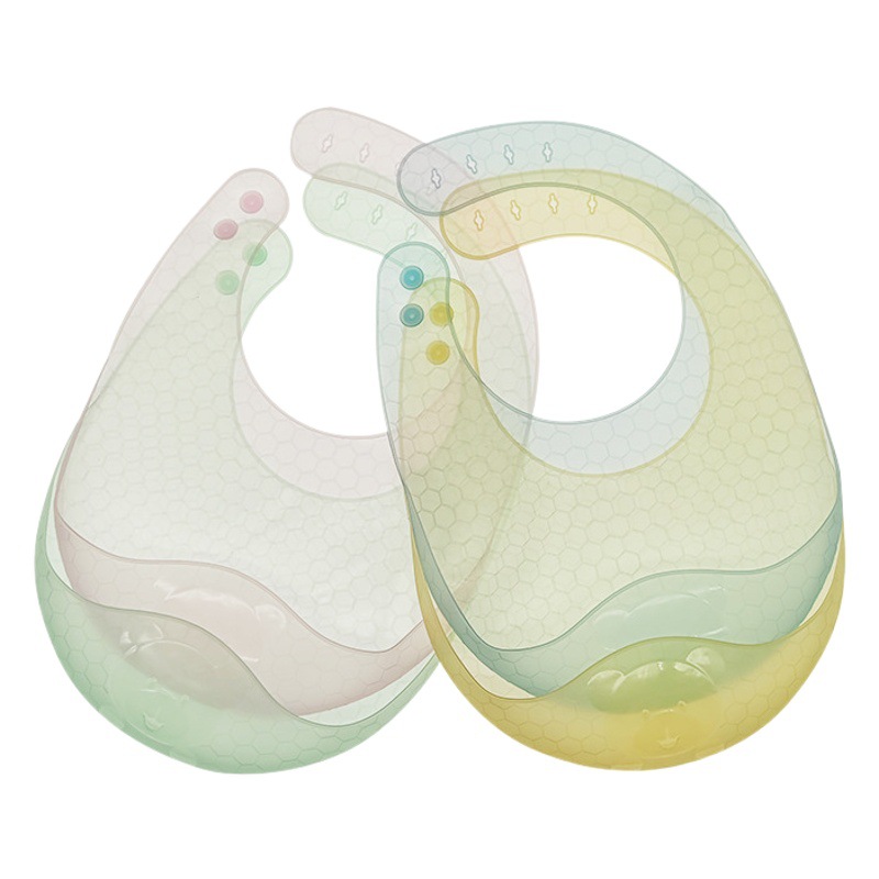 Bebé ultra-Delgado sin costura babero verano ligero babero impermeable recién nacido babero de silicona bebé nano babero de plata