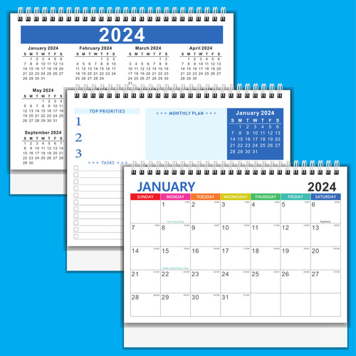 Amazon 2024 English Desk Calendar Notepad Simple Desktop Calendar 365 Days Countdown Schedule