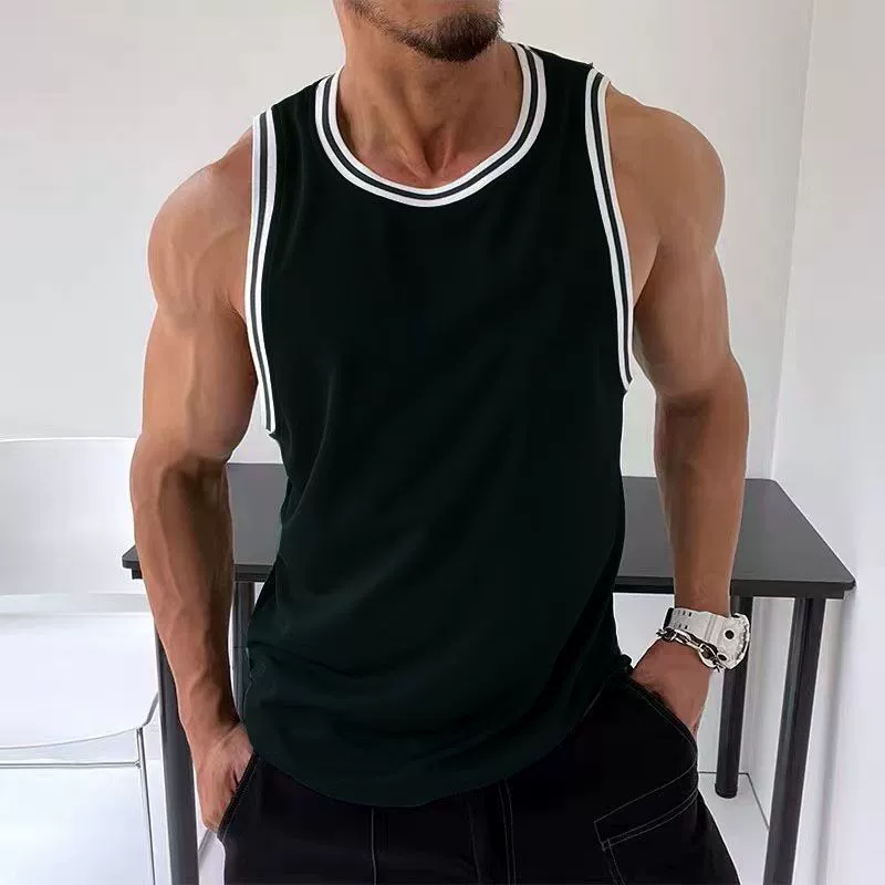 Quick dry sports vest for leisure sleevless, T-shirt for gym, summer football uniform, basketball uniform, slim fit