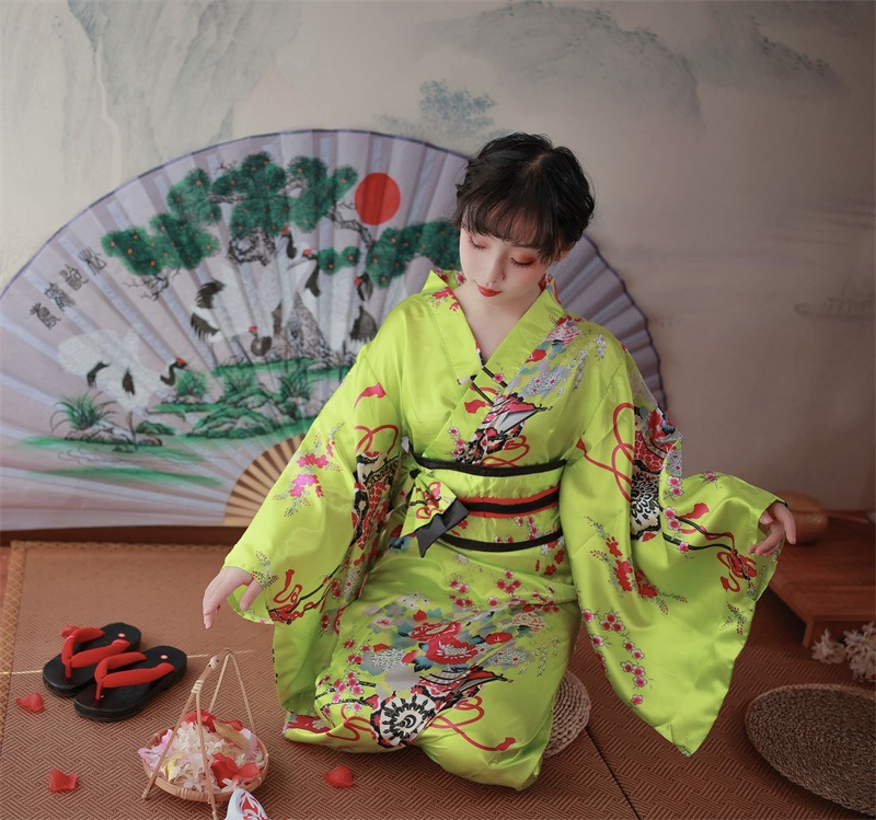 Japanese Traditional Women's Formal Yukata Anime Performance Photo Set Kimono Stage Costume Wholesale Japanese Style