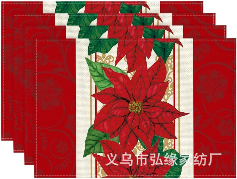 国境を越えた新しいクリスマス装飾クリスマステーブル旗クリエイティブクリスマステーブルクロステーブルマットクリスマステーブル装飾家の衣装|undefined