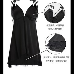セクシーな下着の透かし透視の情緒の眠るスカートは超辛くて純粋な欲の風のレースの辺の激情の真夜中の誘惑のサスペンダーのスカートです。