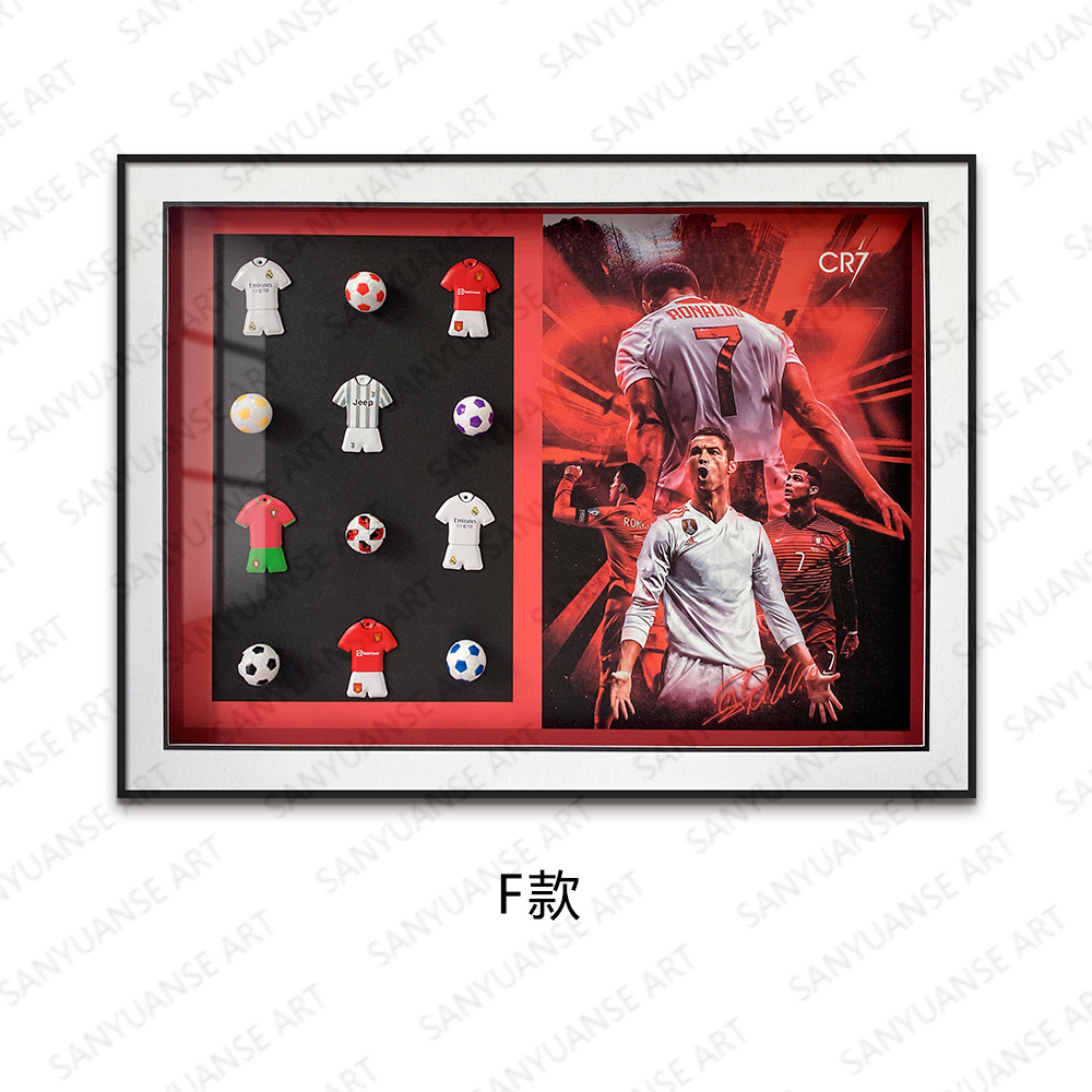 Pintura de decoración de fútbol Pintura de sala de estar Ronaldo Football Star Portugal Copa del mundo Football Club Pintura mural