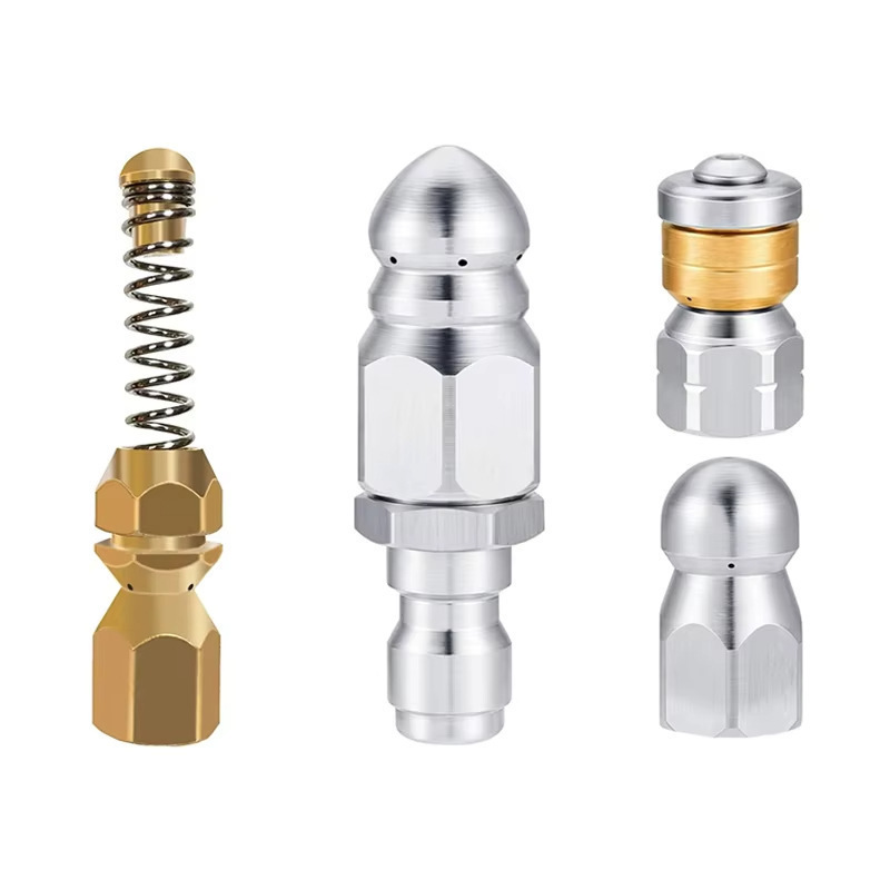 High-Pressure Washer Sewer Injector Drainage Cleaning Nozzle Tip 1/4 Quick-Connect 3D Sewer Pipe Nozzle High-Pressure Washer Sewer Injector Drainage Cleaning Nozzle Tip 1/4 Quick-Connect 3D Sewer Pipe Nozzle