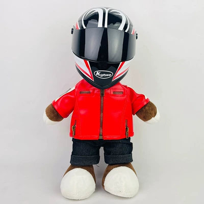 Motosiklet dəbilqələri, Battery Car Decoration Gift Cycling - 28cm-red-leather-five-star-eye-s-size-includes-helmet-buckle