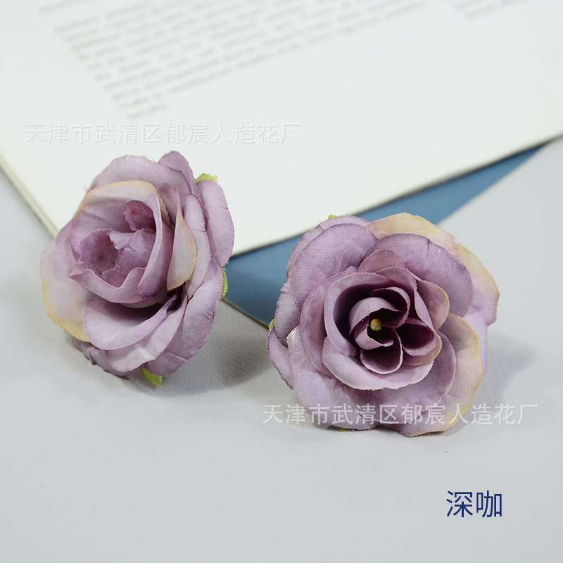貴妃バラの花頭模造小バラの花ウェディングフラワーコンフェッショナル装飾シルクフラワー素材パックフラワーボックス卸売|undefined