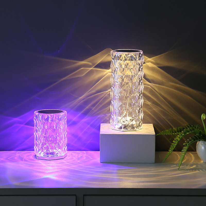 Light Photo Rose Atmosphere Light Bedroom Simple Crystal Table Lamp Creative Rose Night Light